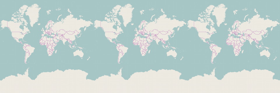 OpenStreetMap, using Web Mercator, all zoomed out