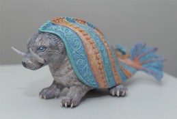 Bailey Henderson, Pinniped, 2013. Cast resin, 11″×4¾″×4¾″.