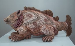 Bailey Henderson, Porcus Marinus, 2014. Bronze, 16″×8½″×7″.