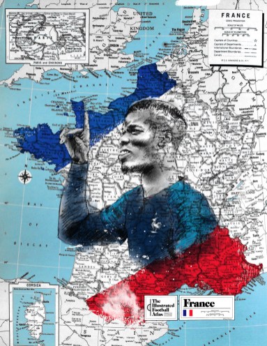 "Paul Pobga--France," from Michael Raisch, The Illustrated Football Atlas, 2018.