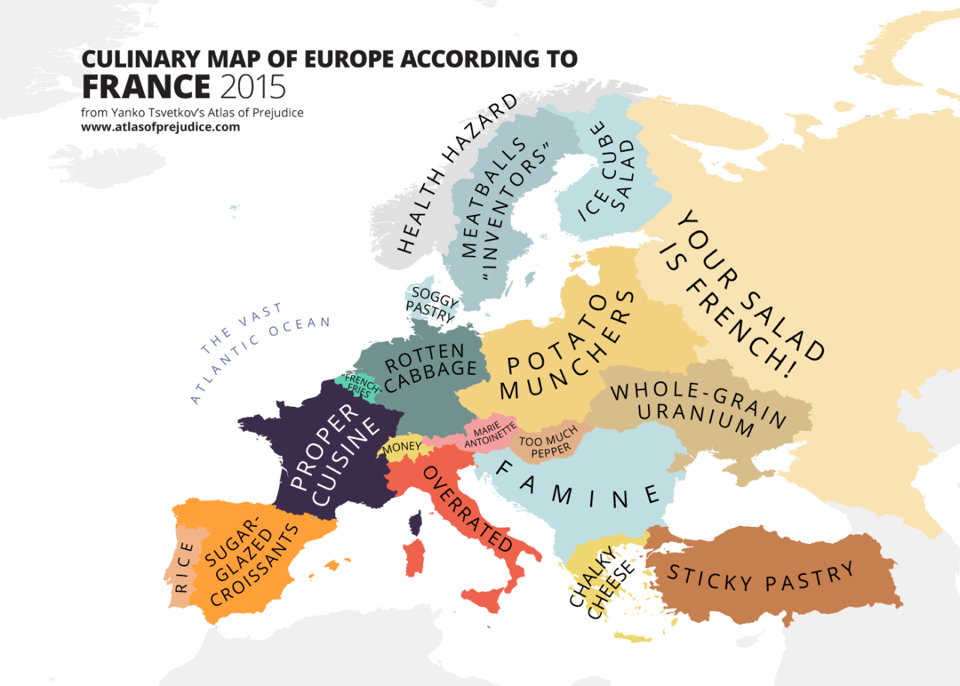 Culinary Map of Europe According to France (Yanko Tsvetkov)